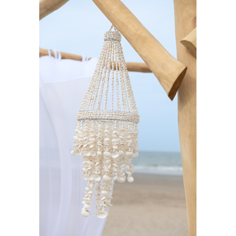 Décoration à suspendre XL Hauteur 70 cm en Coquillage Blanc Edita - 2
