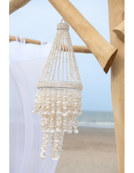 Décoration à suspendre XL Hauteur 70 cm en Coquillage Blanc Edita - 2
