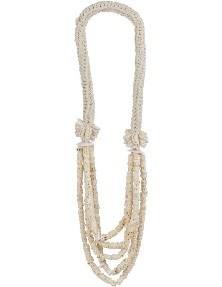 Décoration murale à suspendre Collier Hauteur 32 cm en Coquillage Naturel Alicea - 1