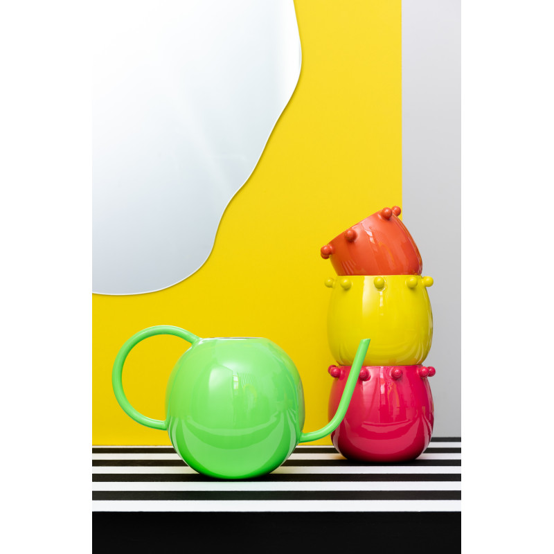 Vase Arrosoir 27 cm en Métal Rose Orange Jaune Vert Picanto (Lot de 4) - 2