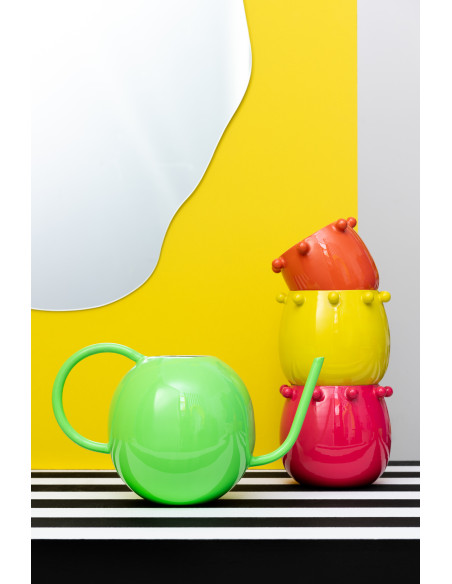 Vase Arrosoir 27 cm en Métal Rose Orange Jaune Vert Picanto (Lot de 4) - 2