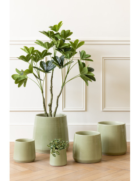 Plante artificielle Tradescantia Misère Hauteur 17 cm en Plastique Vert avec pot - 3