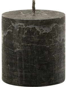 Bougie d'extérieur Pilier en Noir 70 heures Hauteur 13 cm J-Line - 1