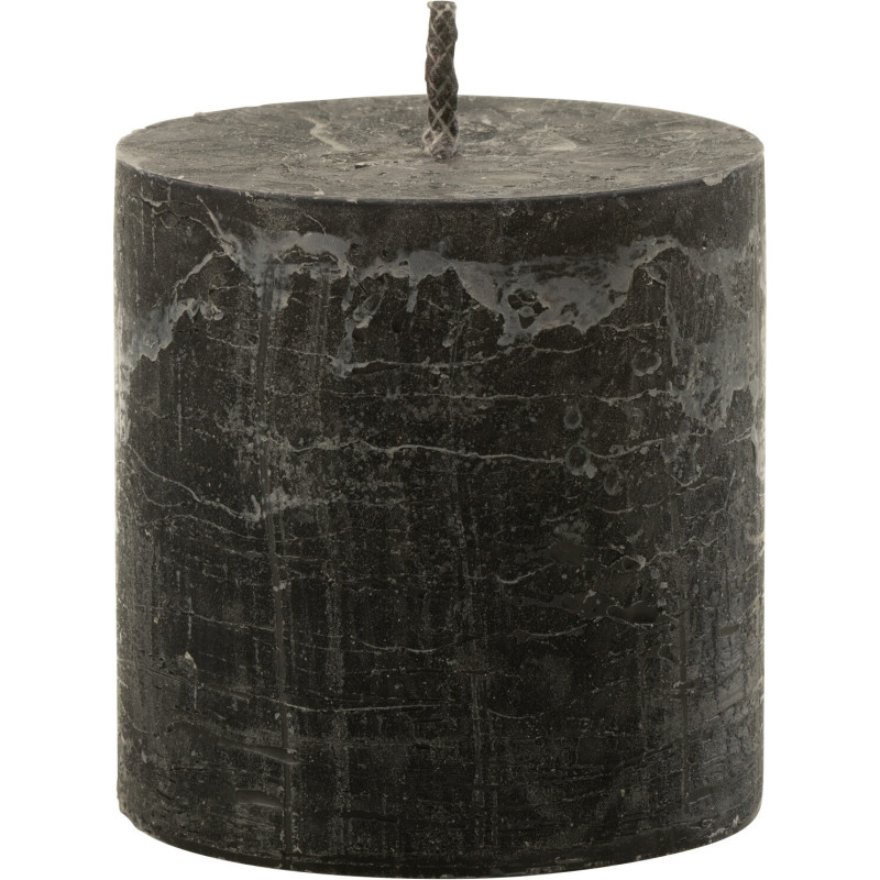 Bougie d'extérieur Pilier en Noir 70 heures Hauteur 13 cm J-Line - 1