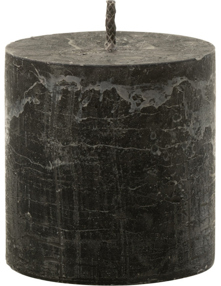 Bougie d'extérieur Pilier en Noir 70 heures Hauteur 13 cm J-Line - 1