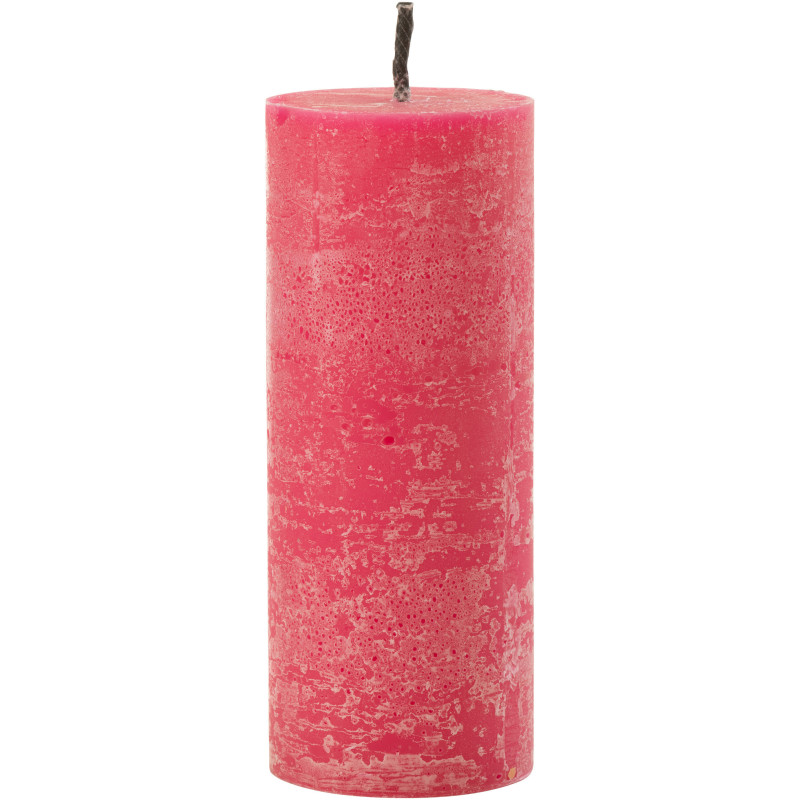 Bougie d'extérieur Pilier en Rose 45 heures Hauteur 25 cm J-Line - 1