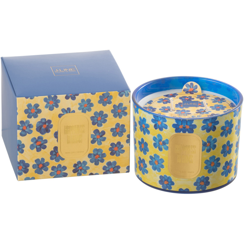 Bougie parfumée Senteur Florale White Musk Violet 30 heures Happiness Blooms - 1