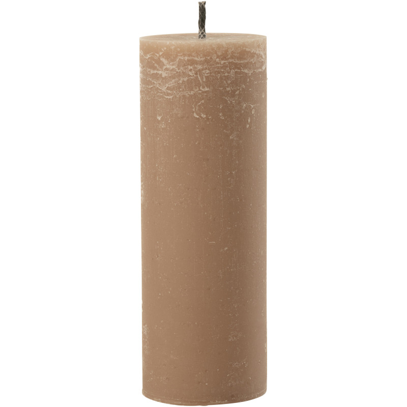 Bougie d'extérieur Pilier en Taupe 50 heures Hauteur 28 cm J-Line - 1