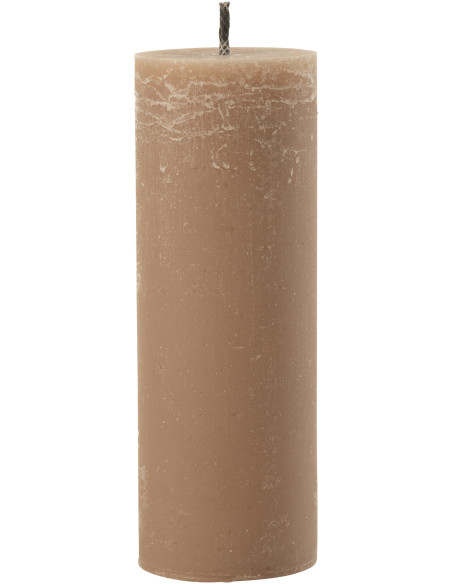 Bougie d'extérieur Pilier en Taupe 50 heures Hauteur 28 cm J-Line - 1