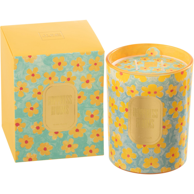 Bougie parfumée XL Senteur Florale Ylang Ylang 70 heures Happiness Blooms - 1