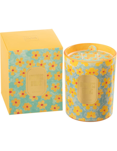 Bougie parfumée XL Senteur Florale Ylang Ylang 70 heures Happiness Blooms - 1