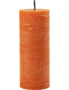 Bougie d'extérieur Pilier en Orange 45 heures Hauteur 25 cm J-Line - 1