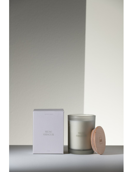 Bougie parfumée Senteur Boisée Musc Obscur 38 heures Accords Essentiels - 3