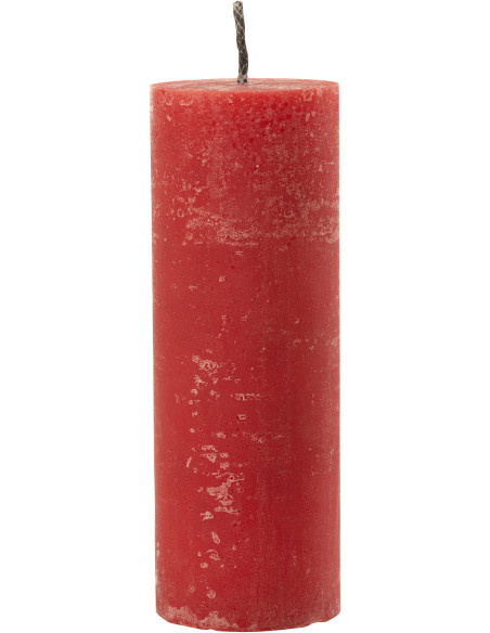 Bougie d'extérieur Pilier en Rouge 50 heures Hauteur 28 cm J-Line - 1