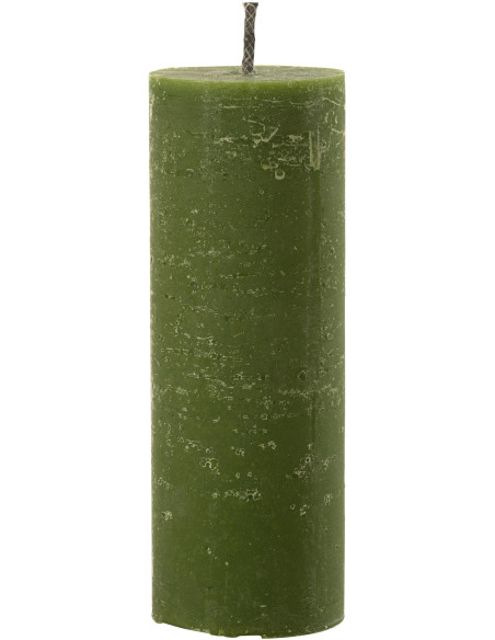 Bougie d'extérieur Pilier en Vert 50 heures Hauteur 28 cm J-Line - 1