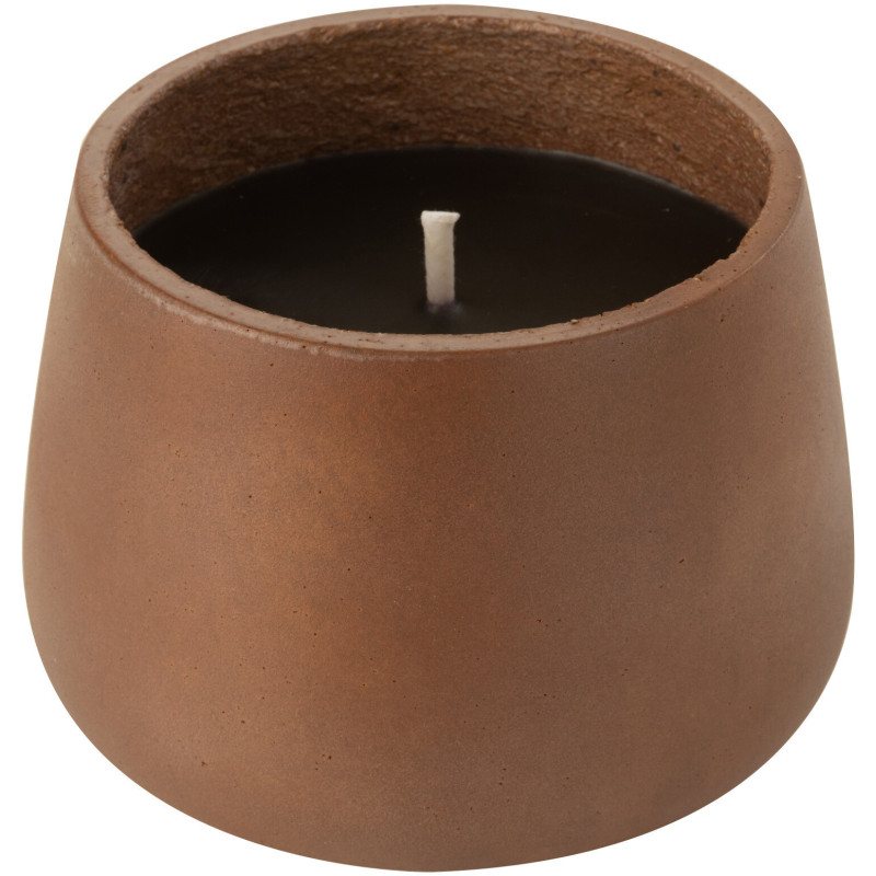 Bougie d'extérieur Ronde en Ciment Marron Diamètre 18 cm Alikee - 1