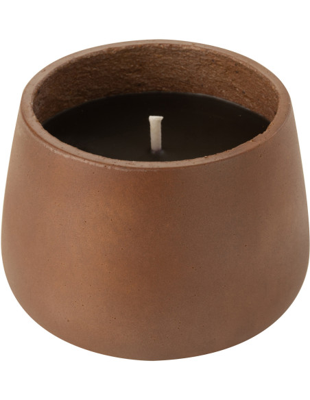 Bougie d'extérieur Ronde en Ciment Marron Diamètre 18 cm Alikee - 1