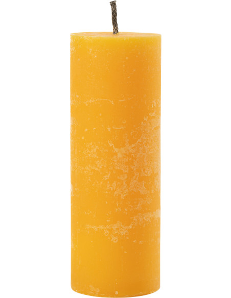 Bougie d'extérieur Pilier en Jaune 50 heures Hauteur 28 cm J-Line - 1