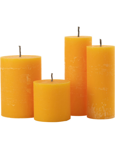 Bougie d'extérieur Pilier en Jaune 50 heures Hauteur 28 cm J-Line - 2