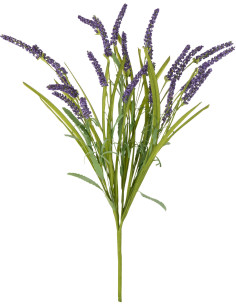 Fleur artificielle Lavande Hauteur 50 cm en Plastique Violet Vert - 1