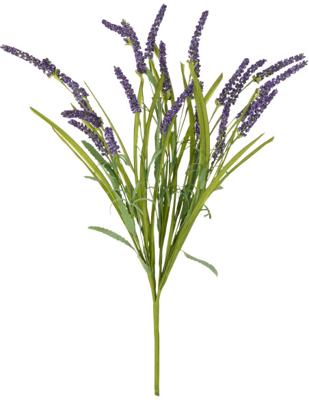 Fleur artificielle Lavande Hauteur 50 cm en Plastique Violet Vert - 1