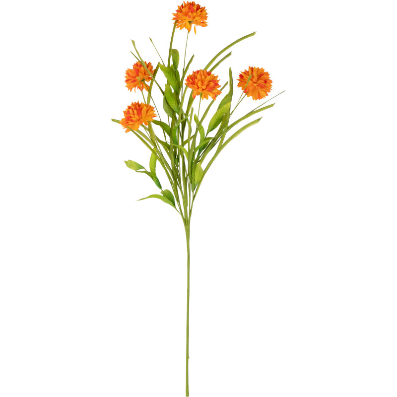 Fleur artificielle Chrysanthème Hauteur 80 cm en Plastique Orange Vert - 1
