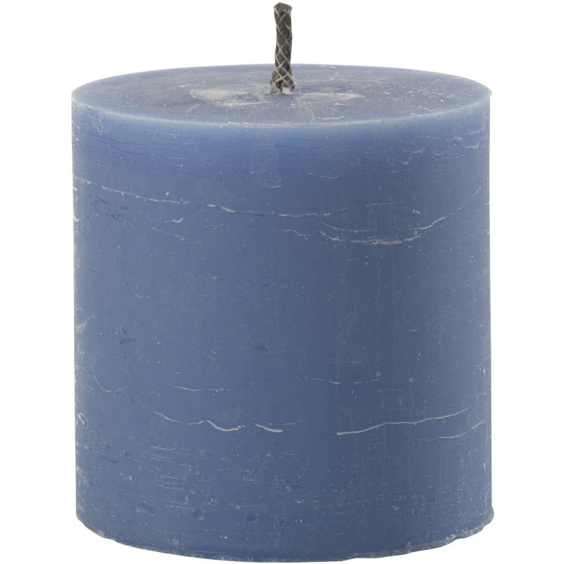 Bougie d'extérieur Pilier en Bleu 70 heures Hauteur 13 cm J-Line - 1
