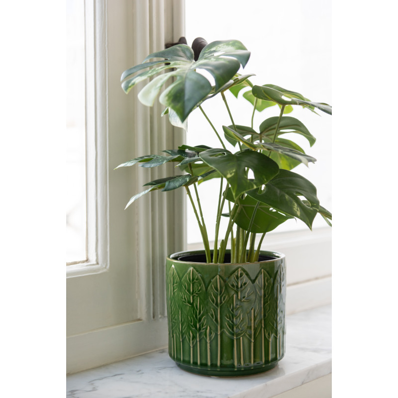 Plante artificielle Monstera Hauteur 40 cm en Plastique Vert avec pot - 3