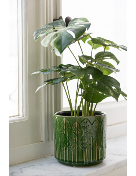Plante artificielle Monstera Hauteur 40 cm en Plastique Vert avec pot - 3