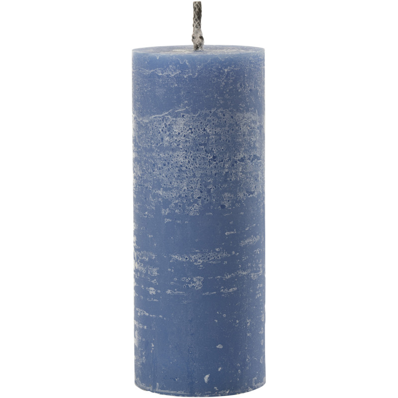 Bougie d'extérieur Pilier en Bleu 45 heures Hauteur 25 cm J-Line - 1