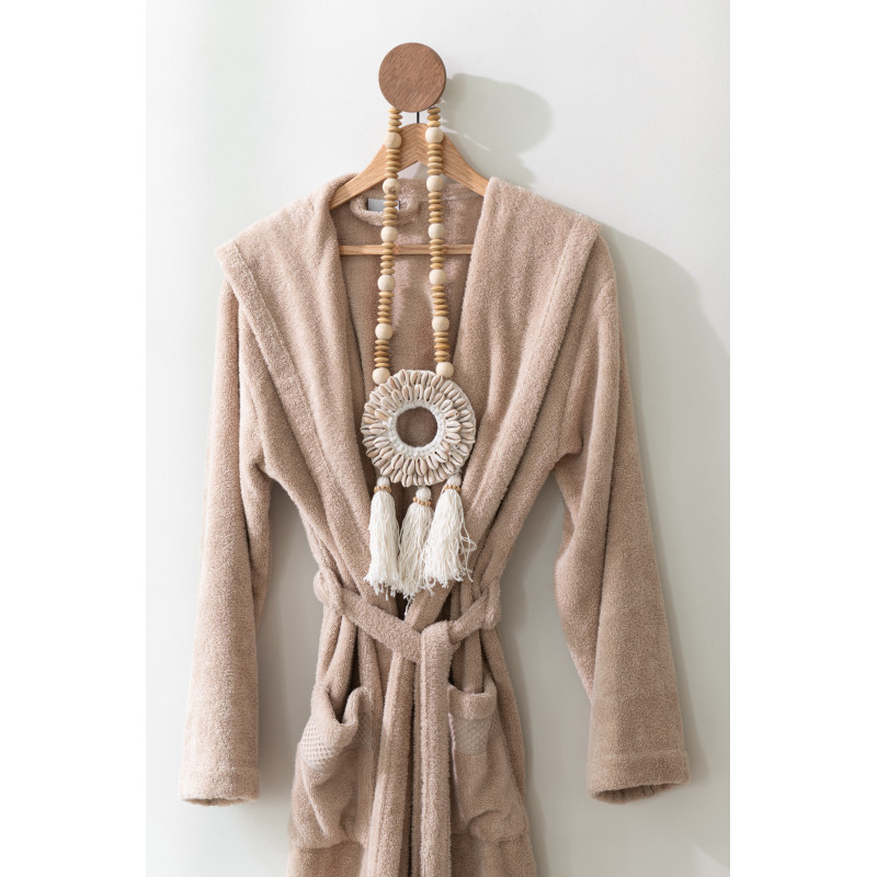 Décoration murale à suspendre Collier Hauteur 60 cm en Coquillage Naturel avec perles Neysa - 2