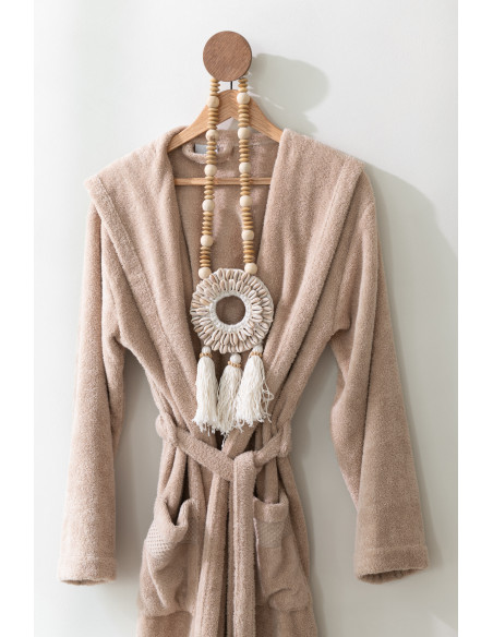 Décoration murale à suspendre Collier Hauteur 60 cm en Coquillage Naturel avec perles Neysa - 2