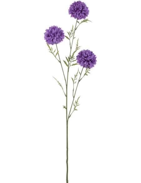 Fleur artificielle Chrysanthème Hauteur 80 cm en Plastique Mauve Vert J-Line - 1
