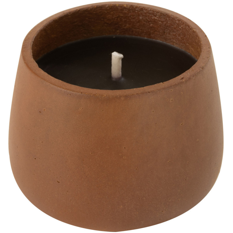 Bougie d'extérieur Ronde en Ciment Marron Diamètre 14 cm Alikee - 1