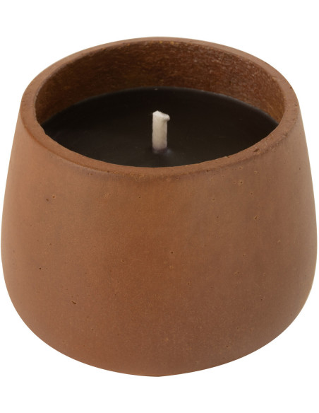 Bougie d'extérieur Ronde en Ciment Marron Diamètre 14 cm Alikee - 1