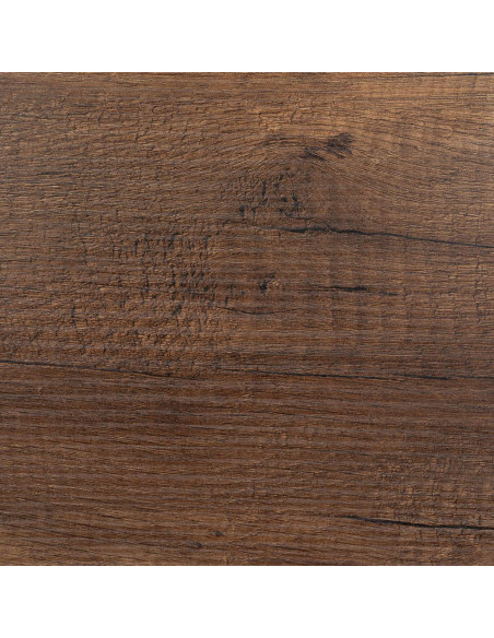 Grande Table à manger extensible moderne Rectangulaire 8 personnes en Bois MDF Marron Métal Noir Maren - 4