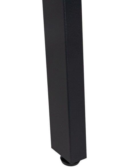 Grande Table à manger extensible moderne Rectangulaire 8 personnes en Bois MDF Marron Métal Noir Maren - 10