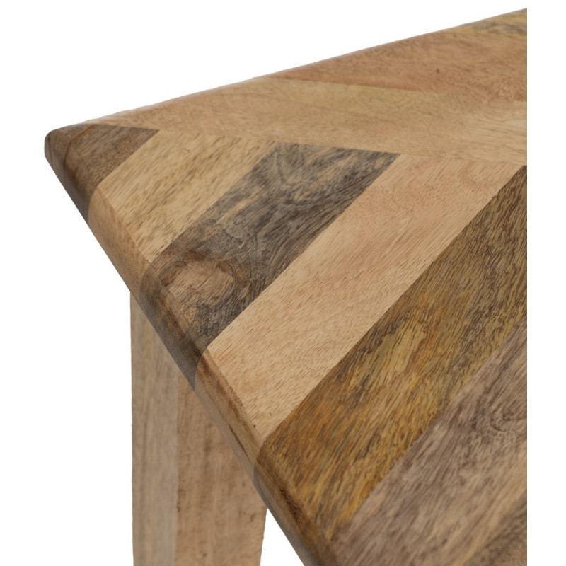 Table d'appoint gigogne Rectangulaire en Bois de manguier Naturel Madia (Lot de 3) - 4