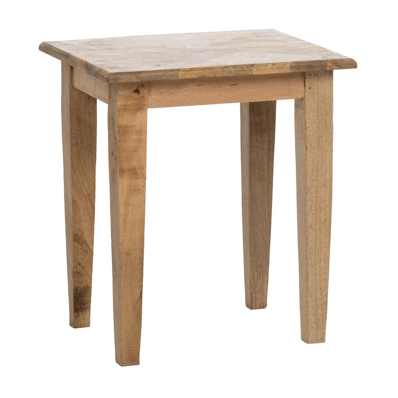 Table d'appoint gigogne Rectangulaire en Bois de manguier Naturel Madia (Lot de 3) - 5