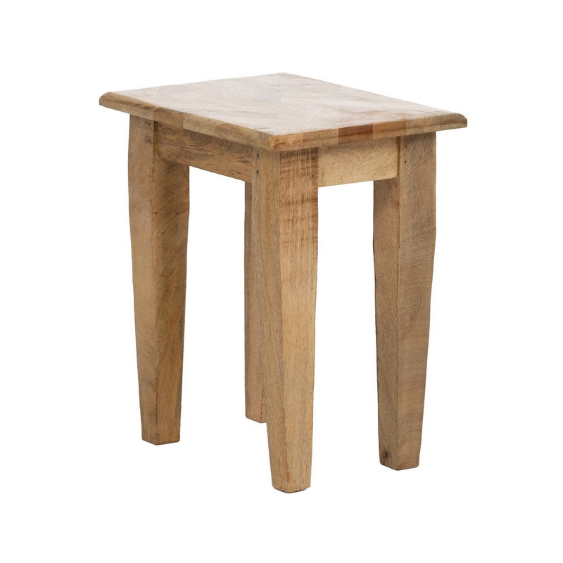 Table d'appoint gigogne Rectangulaire en Bois de manguier Naturel Madia (Lot de 3) - 6