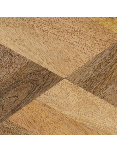 Table d'appoint gigogne Rectangulaire en Bois de manguier Naturel Madia (Lot de 3) - 8