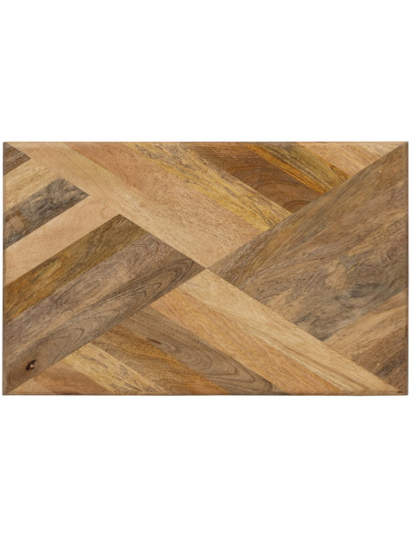 Table d'appoint gigogne Rectangulaire en Bois de manguier Naturel Madia (Lot de 3) - 9
