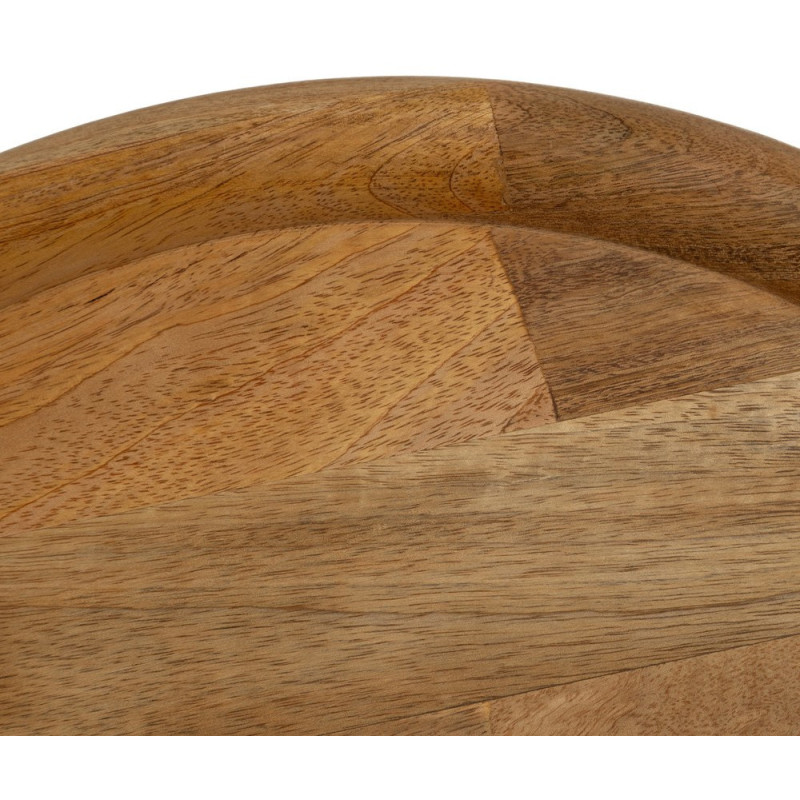Table basse rustique chic Ronde en Bois de manguier Naturel Nerina - 3