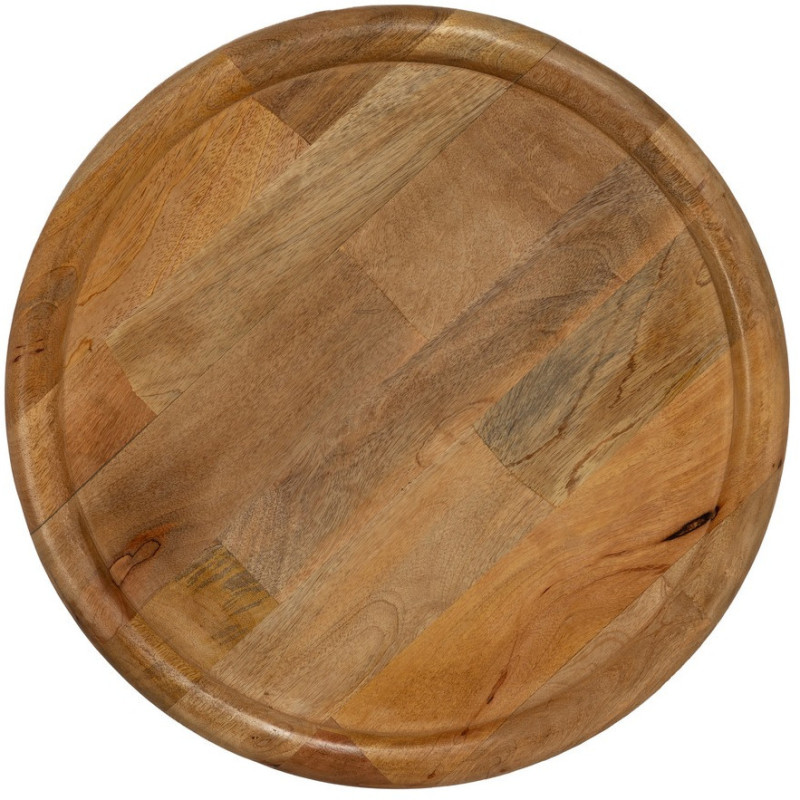 Table basse rustique chic Ronde en Bois de manguier Naturel Nerina - 5