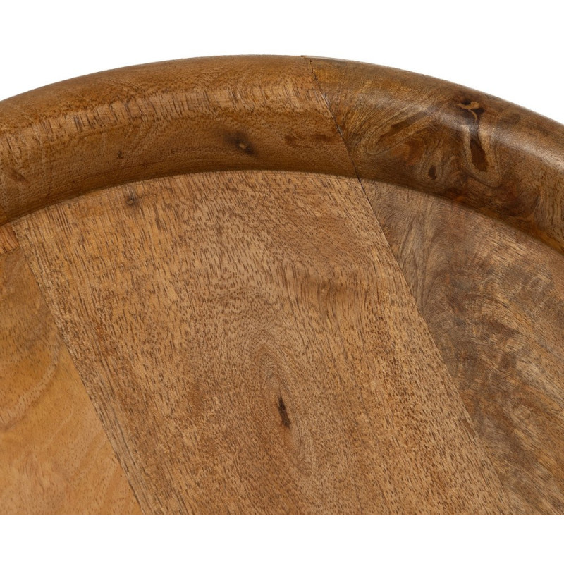Table d'appoint rustique chic Ronde en Bois de manguier Naturel Nerina - 3