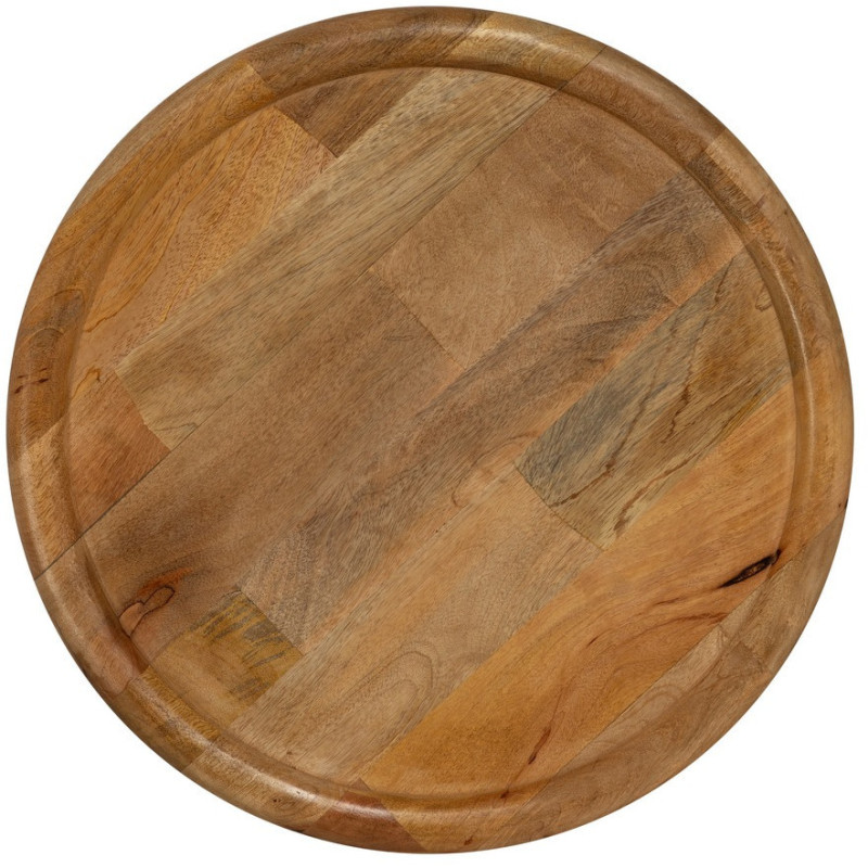 Table d'appoint rustique chic Ronde en Bois de manguier Naturel Nerina - 5