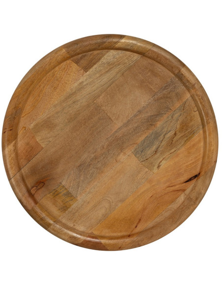 Table d'appoint rustique chic Ronde en Bois de manguier Naturel Nerina - 5