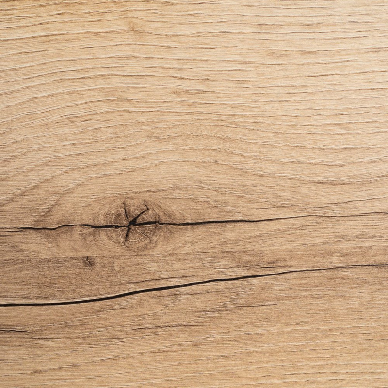 Grande Table à manger extensible industrielle Rectangulaire 10 personnes en Bois MDF Naturel Métal Noir Nerea - 4