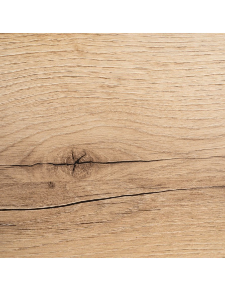 Grande Table à manger extensible industrielle Rectangulaire 10 personnes en Bois MDF Naturel Métal Noir Nerea - 4