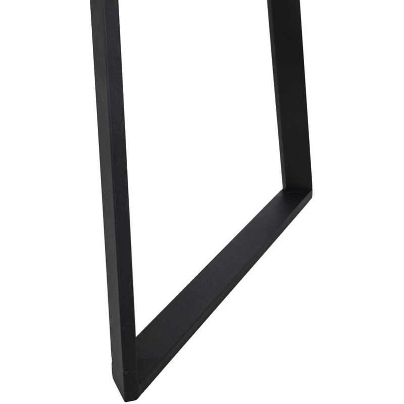 Grande Table à manger extensible industrielle Rectangulaire 10 personnes en Bois MDF Naturel Métal Noir Nerea - 10